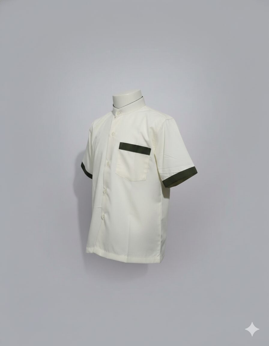 Cream/ivory half-sleeve shirt