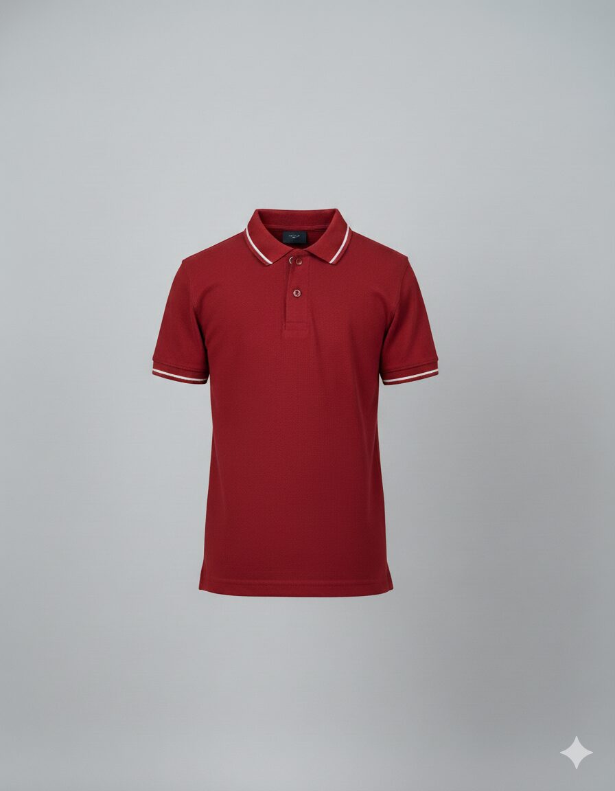 Classic Maroon School Polo T-Shirt