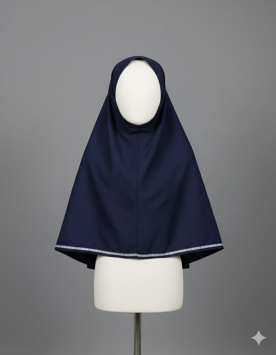 Girls' School Hijab – Navy Blue