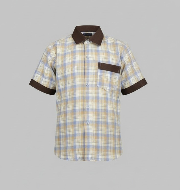 Classic Checkered Half-Sleeve Shirt