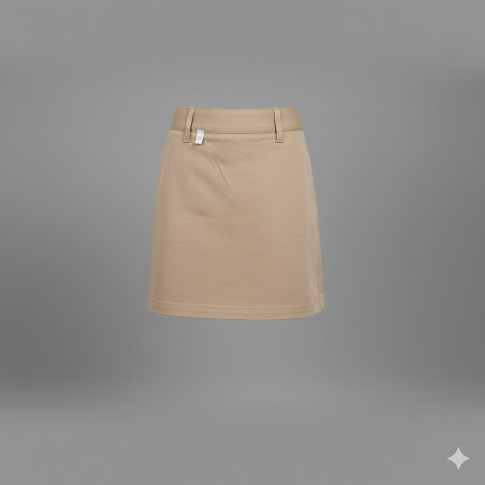 Girls Beige School Skirt