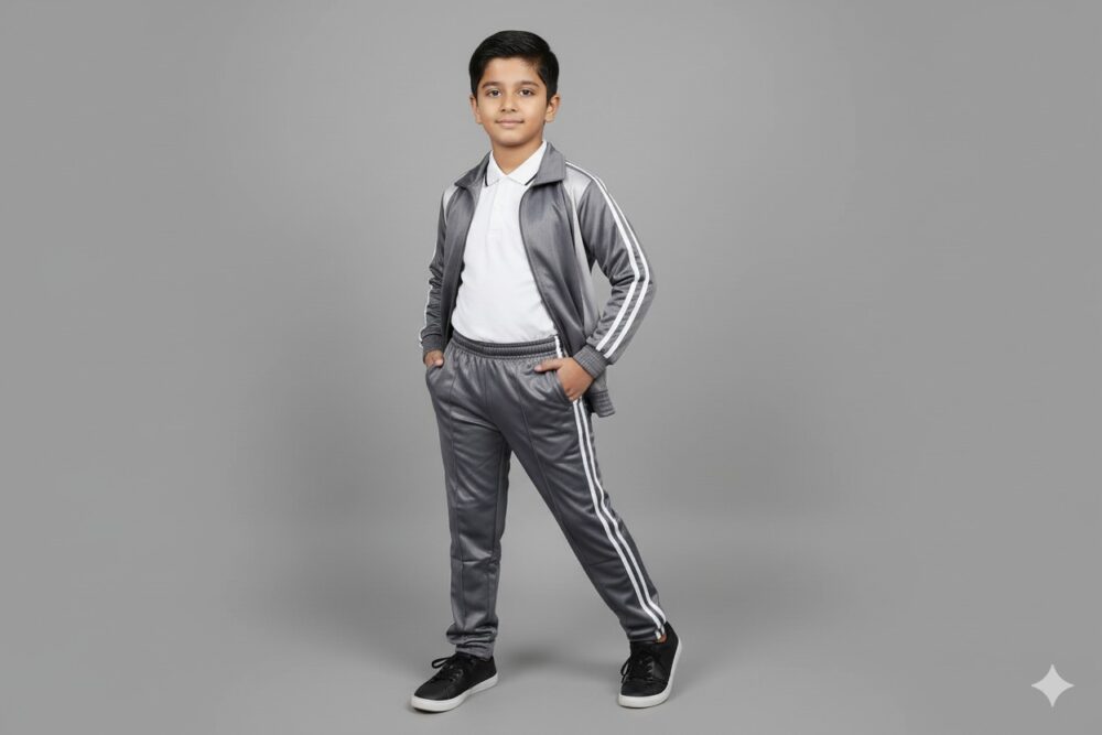 Boys Grey Sports Tracksuit