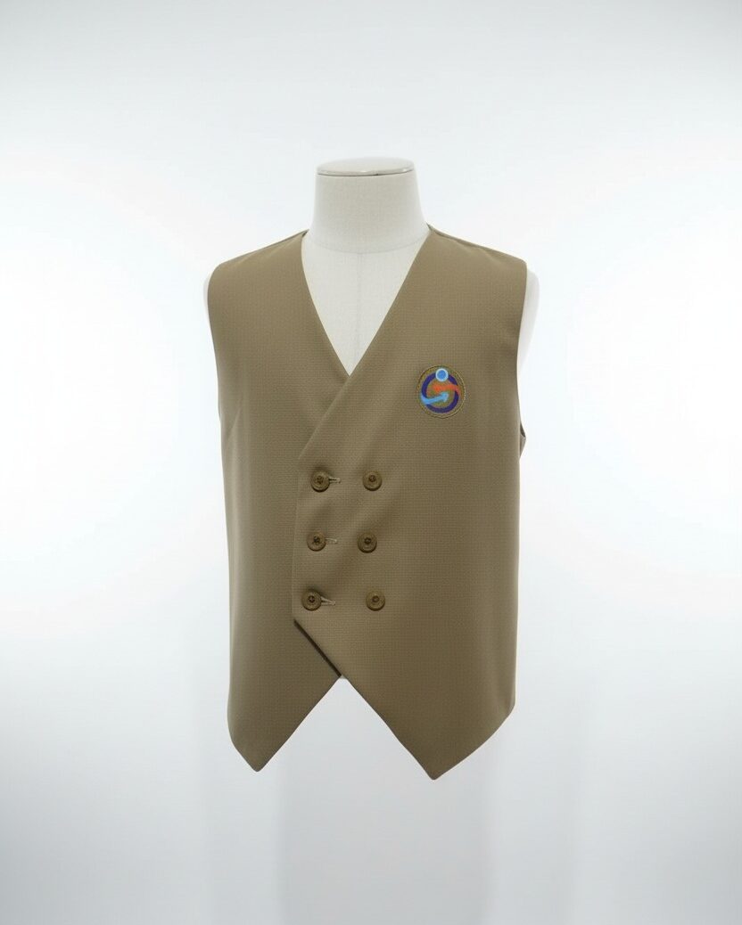 Classic khaki Beige Waistcoat